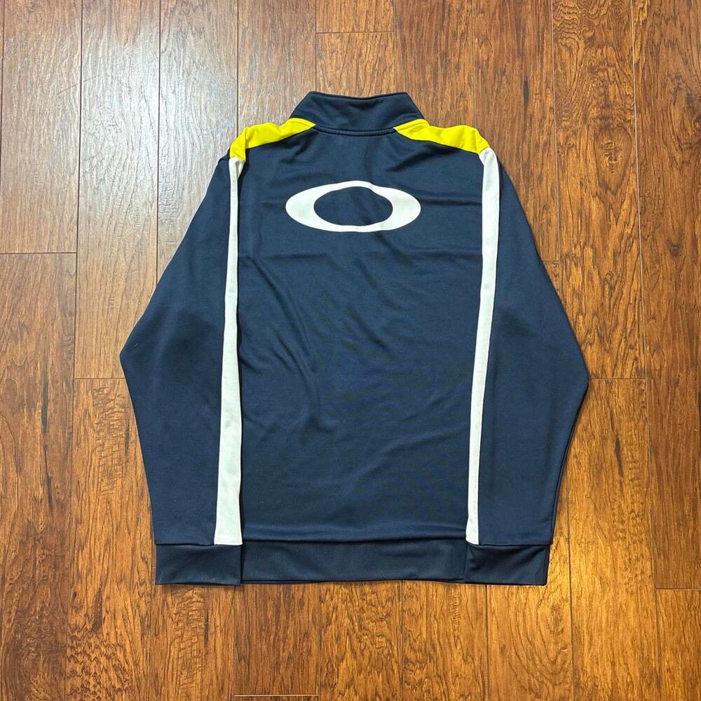 Vintage Oakley Y2K Colorblock Navy 00s Zip Up Track Jacket
